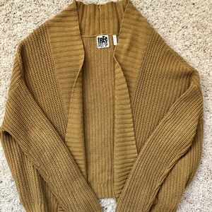 Mustard/Green cardigan.
